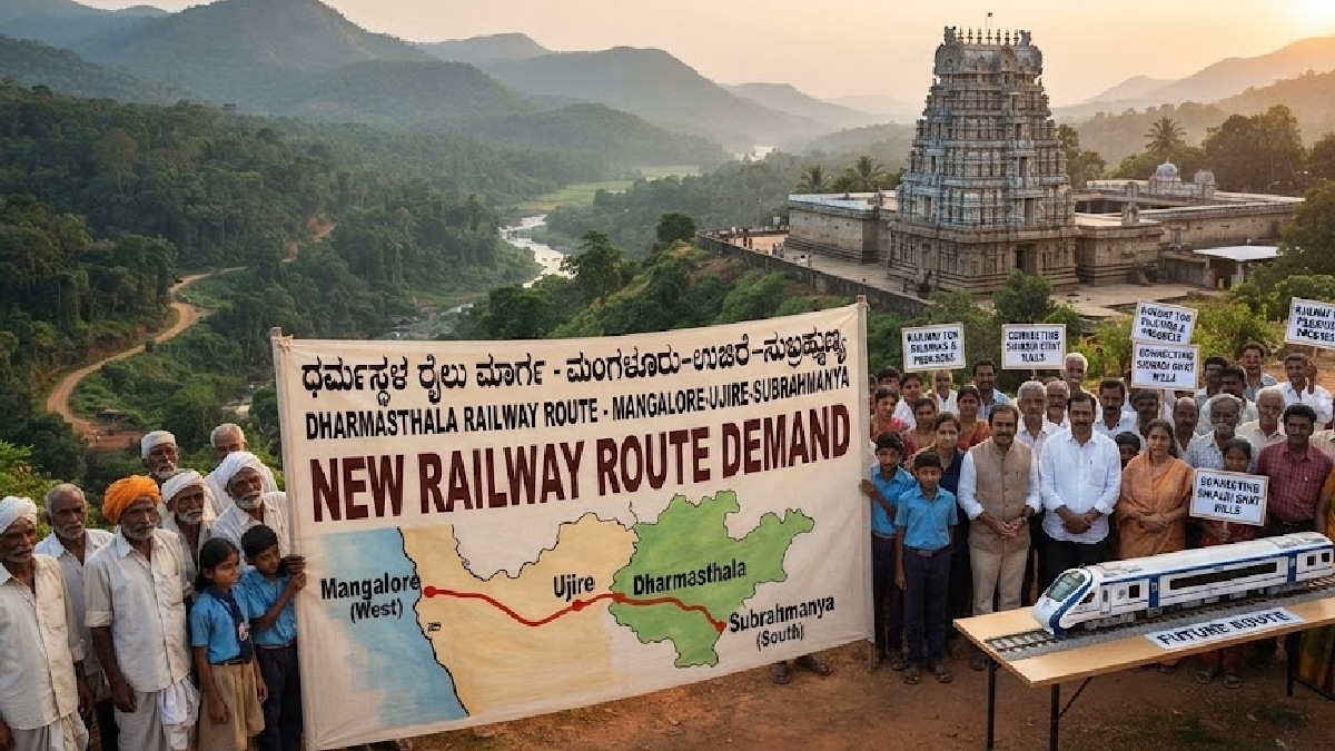 ಧರ್ಮಸ್ಥಳಕ್ಕೆ ರೈಲು ಯಾವಾಗ? ಮಂಗಳೂರು-ಉಜಿರೆ-ಸುಬ್ರಹ್ಮಣ್ಯ ಹೊಸ ಮಾರ್ಗಕ್ಕೆ ಭಕ್ತರು, ಸ್ಥಳೀಯರ ಒತ್ತಾಯ!