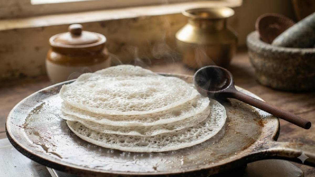 ನೀರ್ ದೋಸೆ ಮಾಡುವಾಗ ಚಮಚ ಬಳಸಬೇಡಿ | Photo Credit: blob:https://gemini.google.com
