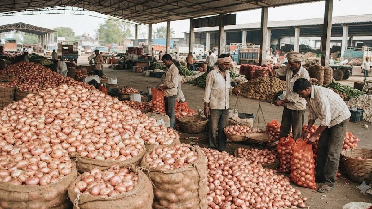 ಈರುಳ್ಳಿ ಬೆಲೆ ಇಳಿಕೆಯತ್ತ ಮುಖ | Photo Credit: blob:https://gemini.google.com
