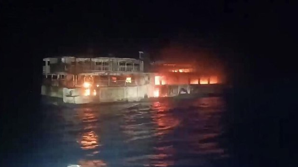 Philippines Ferry Fire Tragedy: 5 Dead, 87 Missing After Vessel Catches Fire Off Palawan Coast