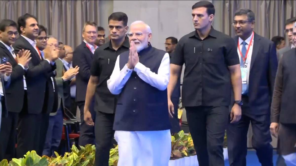 PM Modi Makes Grand Entry at Semicon India 2026 on His Birthday