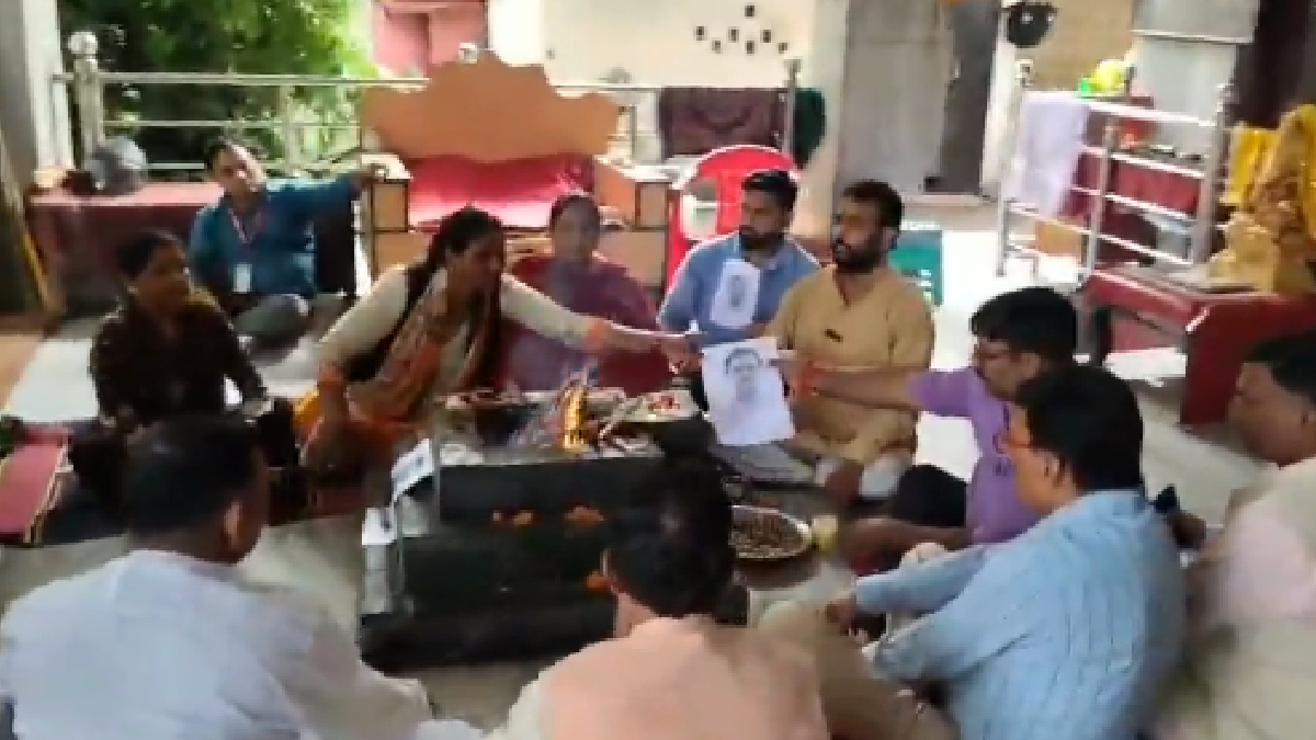 Uttarakhand BJP members perform Yagna | Photo Credit: https://x.com/ANI