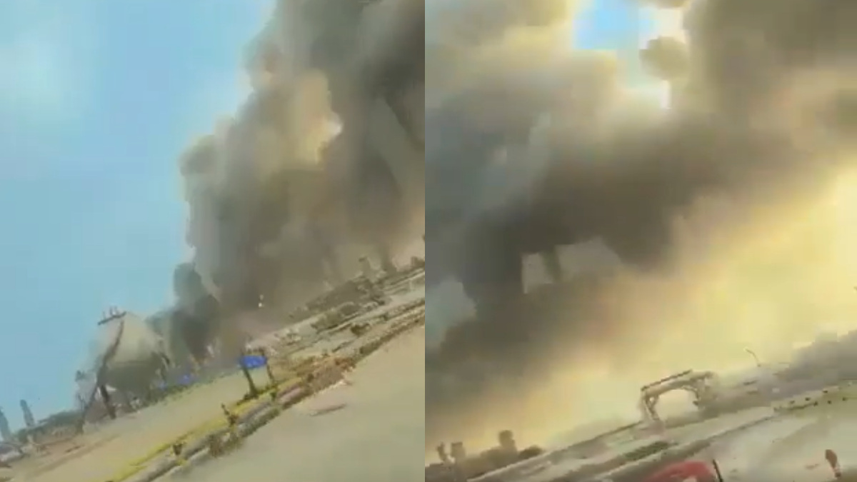 Saudi Aramco’s Jizan Oil Facilities Hit | Photo Credit: https://x.com/GMX_PRESS/status/2096984659452395893