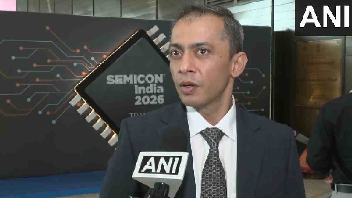 Ankush Wadhera speaking at SEMICON India 2026 | Photo Credit: https://x.com/ANI