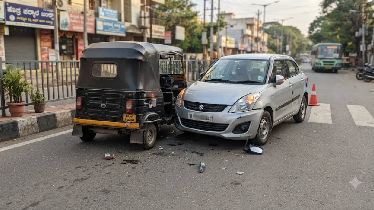 ಶೇಷಾದ್ರಿಪುರಂ ರೈಲ್ವೆ ಫ್ಲೈಓವರ್‌ನಲ್ಲಿ ಸರಣಿ ಅಪಘಾತ; ಇಬ್ಬರಿಗೆ ಗಾಯ!!