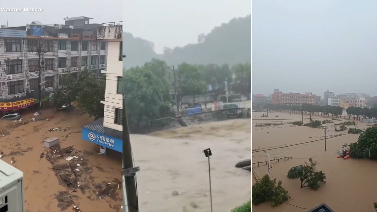 Typhoon Saudel Aftermath: Ningde Streets Turn Into Raging Waterways as Torrential Rain Batters Fujian