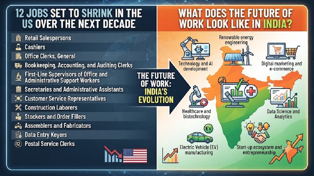 12 Jobs Set To Shrink In The US Over The Next Decade: What Does The Future Of Work Look Like In India?