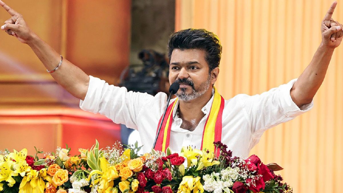 Vijay campaigns for TVK in Dharapuram bypoll | Photo Credit: https://x.com/CMJosephVijay