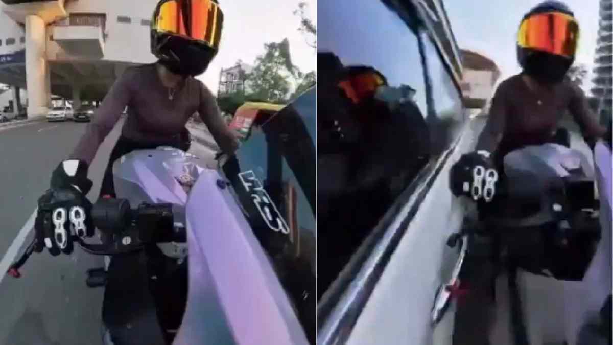 Lawyer Blames Biker After Viral Crash Video | Photo Credit: https://x.com/RShivshankar