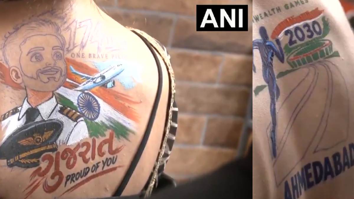 ಅಹಮದಾಬಾದ್‌ನಲ್ಲಿ ನವರಾತ್ರಿ ಸಂಭ್ರಮ; ಯುವತಿಯ ಟ್ಯಾಟೂ ಚಿತ್ರ ಗಮನ ಸೆಳೆದಿದ್ದೇಕೆ?!!