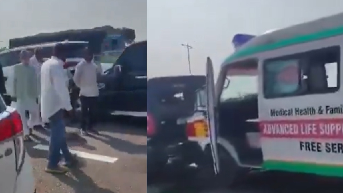Rahul Gandhi Safe After Five Vehicles in His Convoy Collide With Ambulance in UP