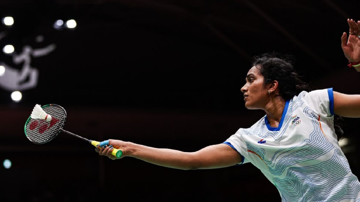 PV Sindhu during her Arctic Open 2026 badminton match | Photo Credit: https://x.com/Pvsindhu1