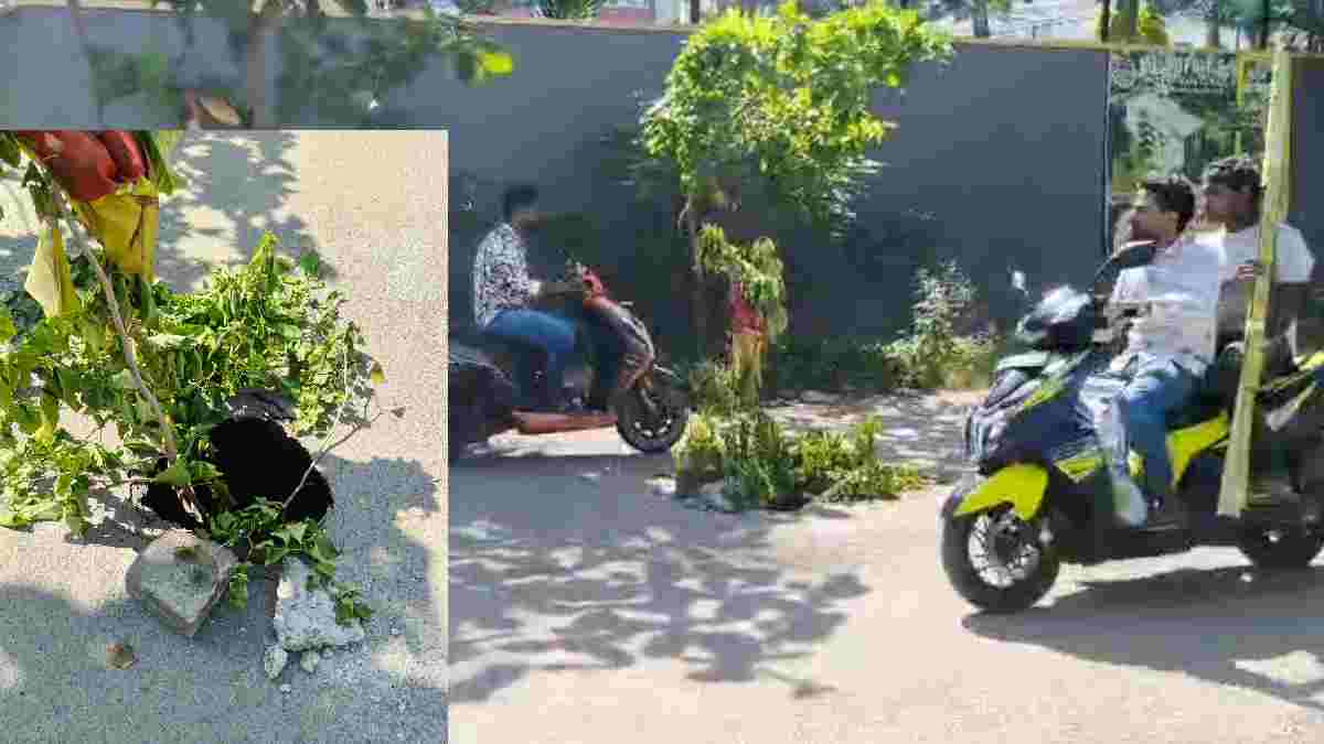 Deeply Collapsed Bengaluru Road Raises Public Safety Concerns