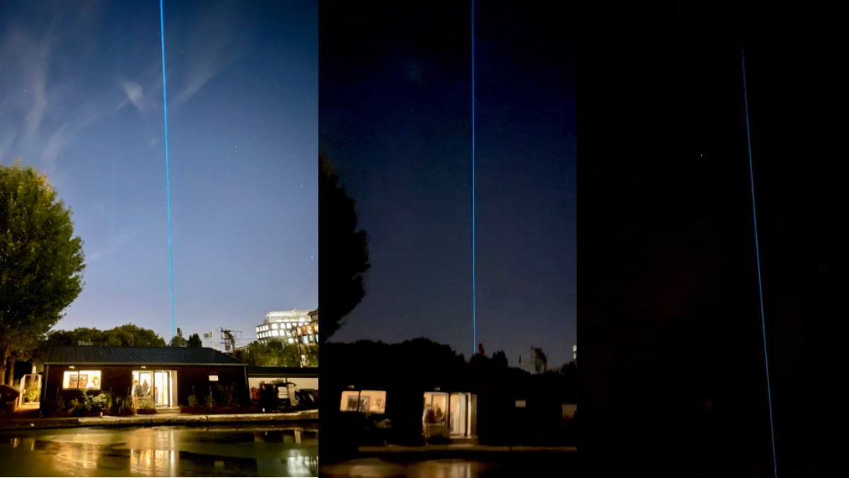 blue beam over London