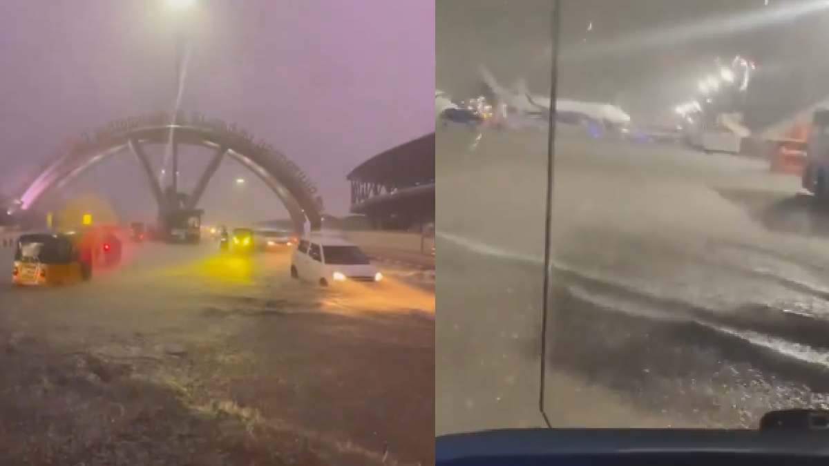 Heavy rain floods roads across Chennai