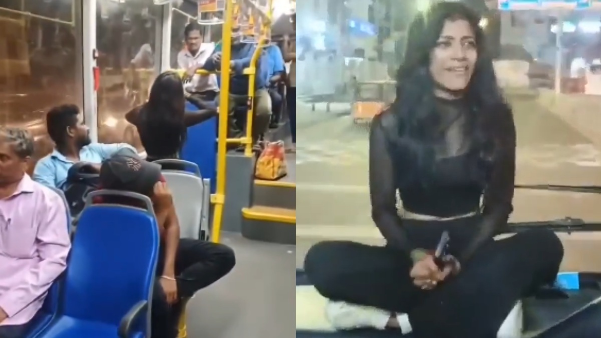 Woman Allegedly Under Influence of Alcohol Creates Chaos on Chennai MTC Bus