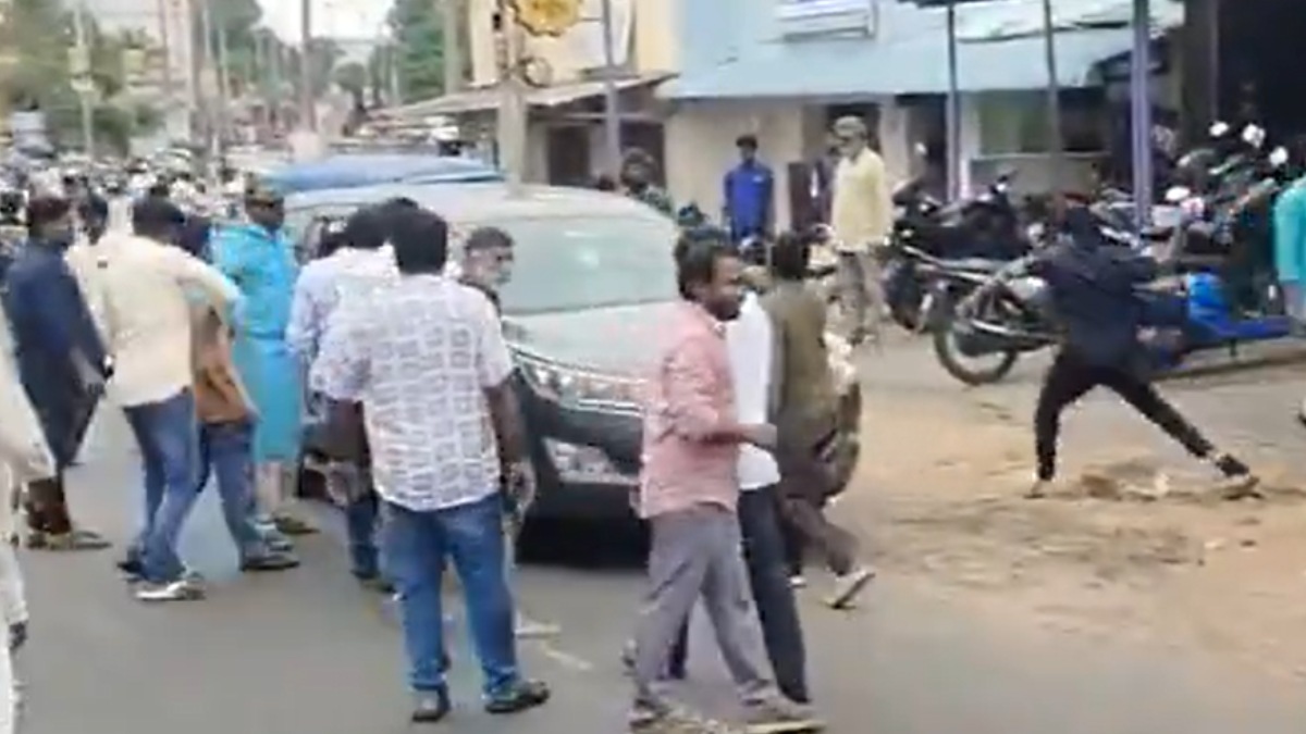 Chittoor Tension: Former Deputy CM K Narayana Swamy Attacked During Nomination Filing