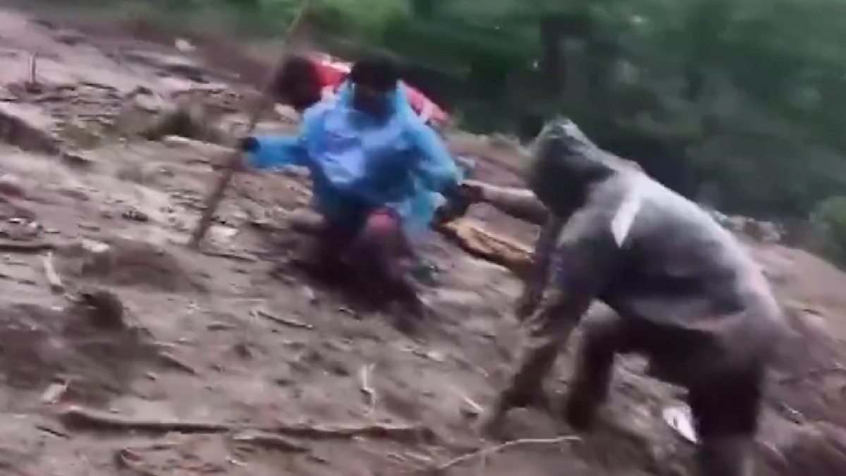 Rescue teams search for missing villagers after a landslide in Odisha. | Photo Credit: https://x.com/