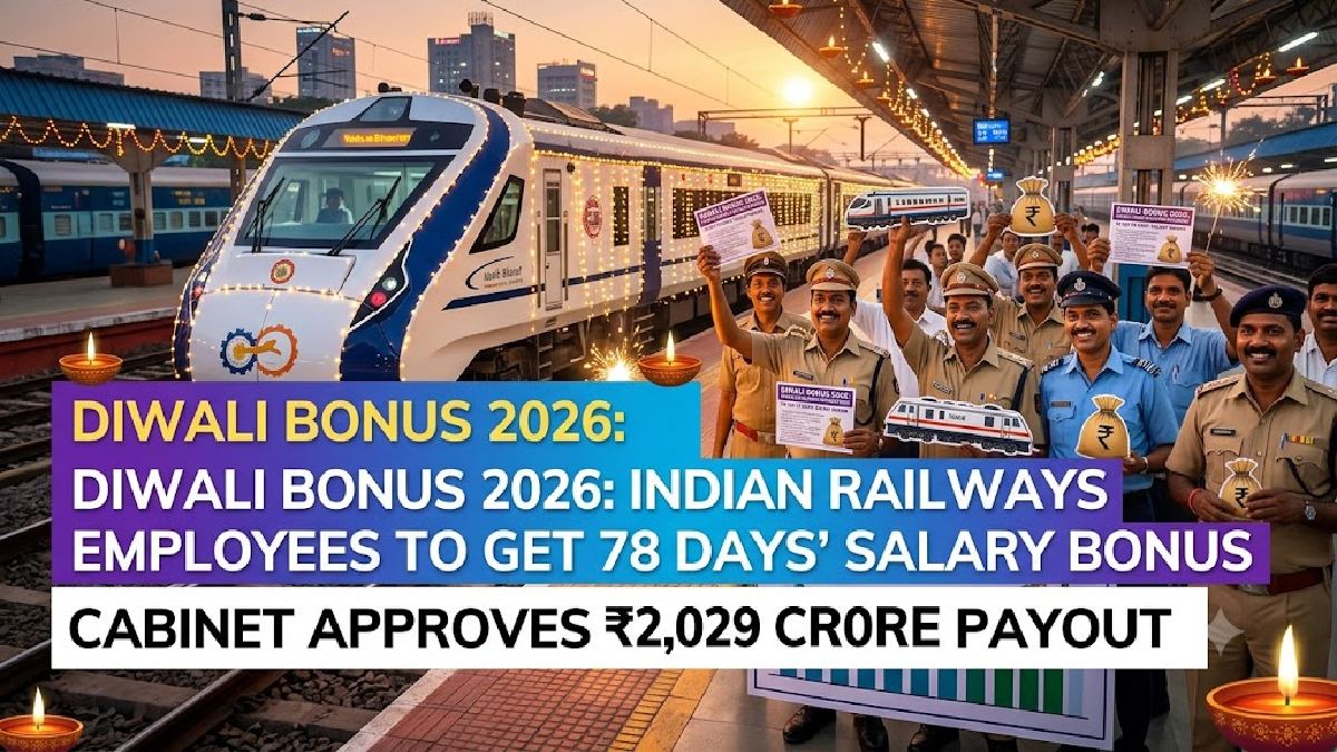 Diwali Bonus 2026: Indian Railways Employees to Get 78 Days’ Salary Bonus; Cabinet Approves ₹2,029 Crore Payout