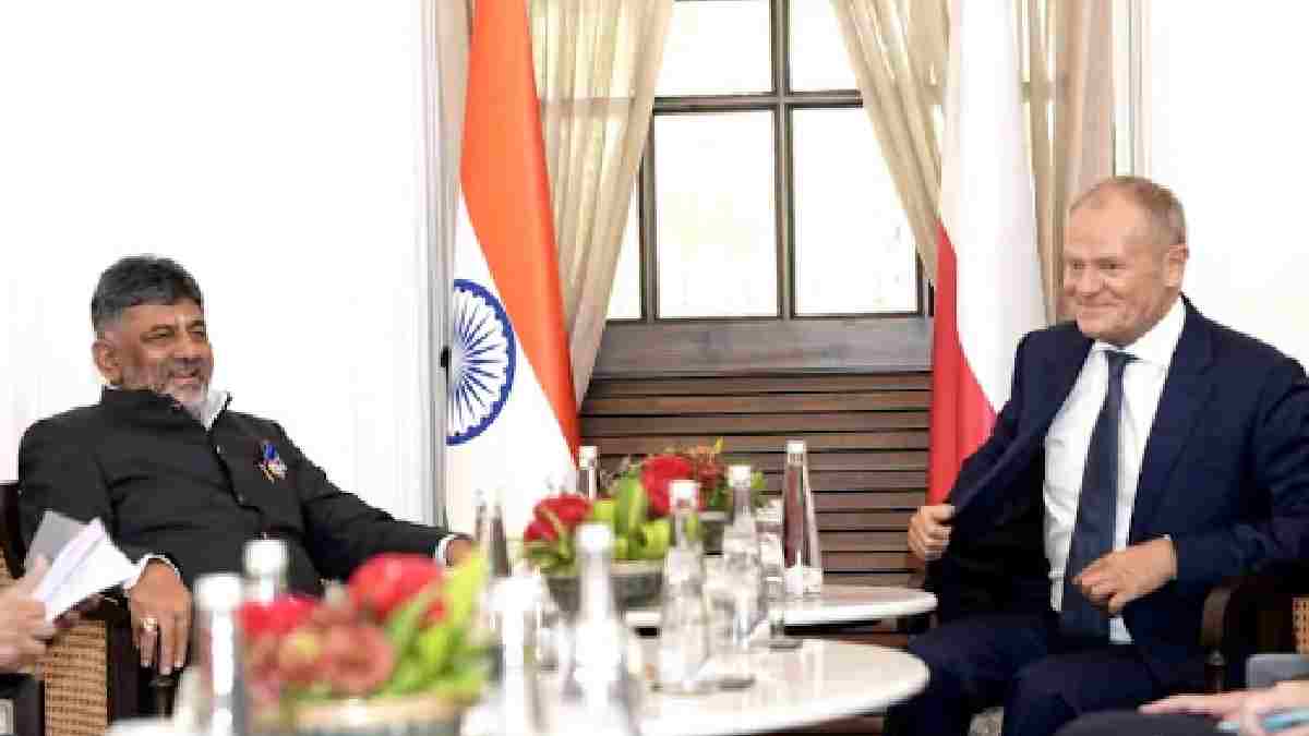 DK Shivakumar Meets Donald Tusk