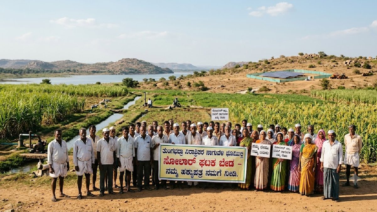 ಡಣಾಪುರದಲ್ಲಿ ಸೋಲಾರ್ ಘಟಕ ವಿರೋಧಿಸಿ ರೈತರ ಪ್ರತಿಭಟನೆ | Photo Credit: AI