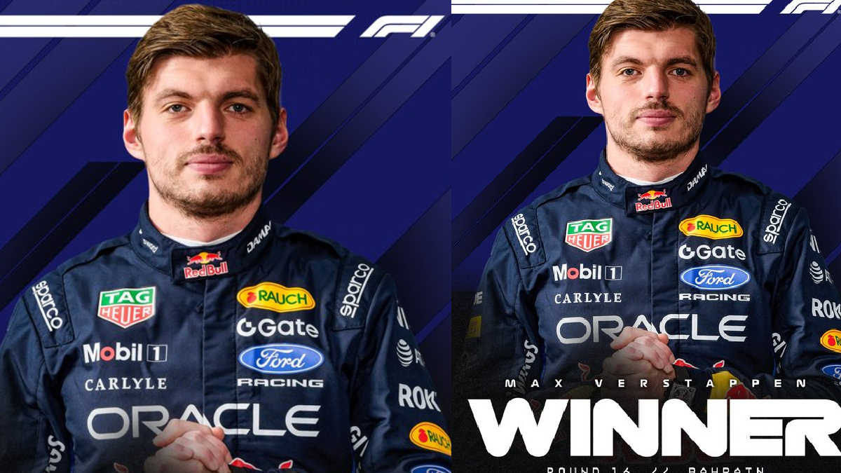 Max Verstappen celebrates Bahrain Grand Prix victory | Photo Credit: https://x.com/F1