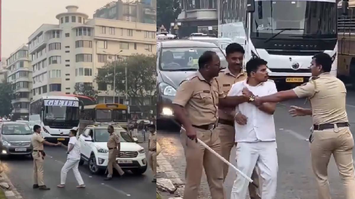 Mumbai Viral Video: Civilian Allegedly Assaults Police Officer in Broad Daylight