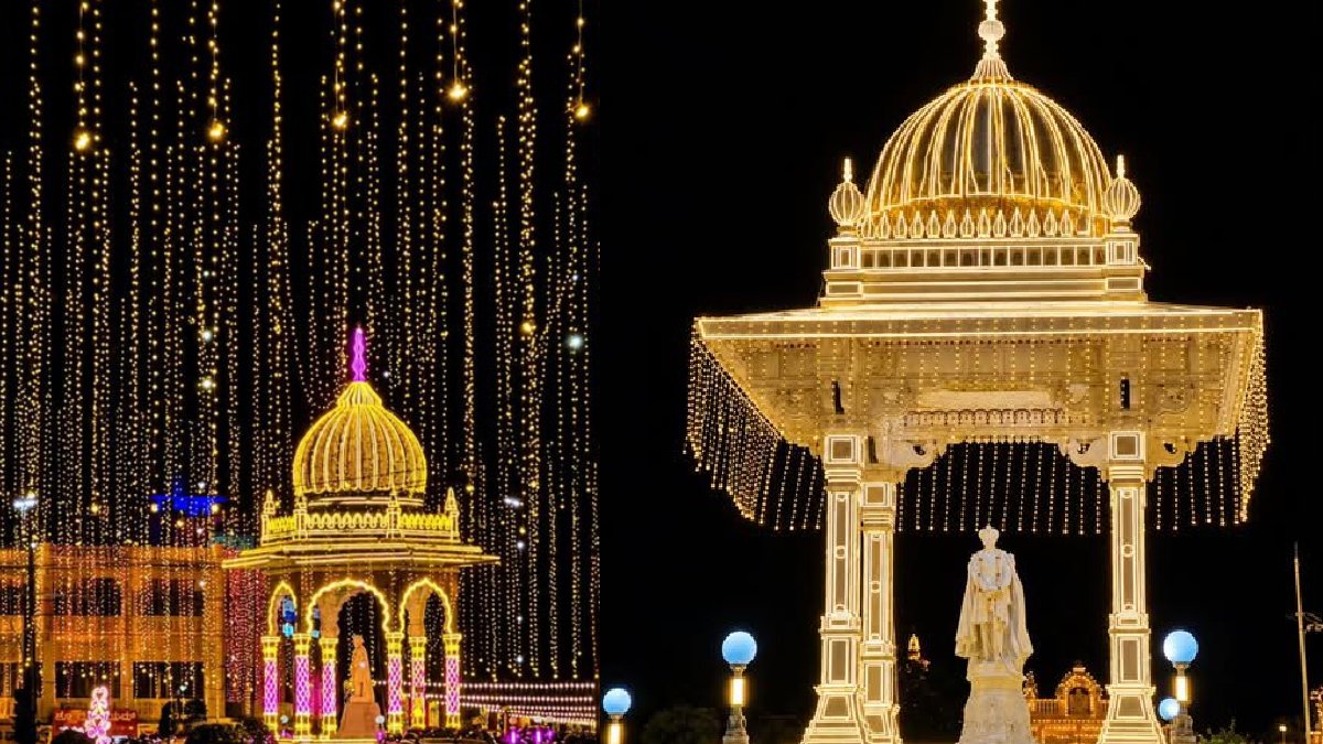 Civic worker cleaning road during Mysuru Dasara | Photo Credit: https://x.com/Hindhu_dharma4U