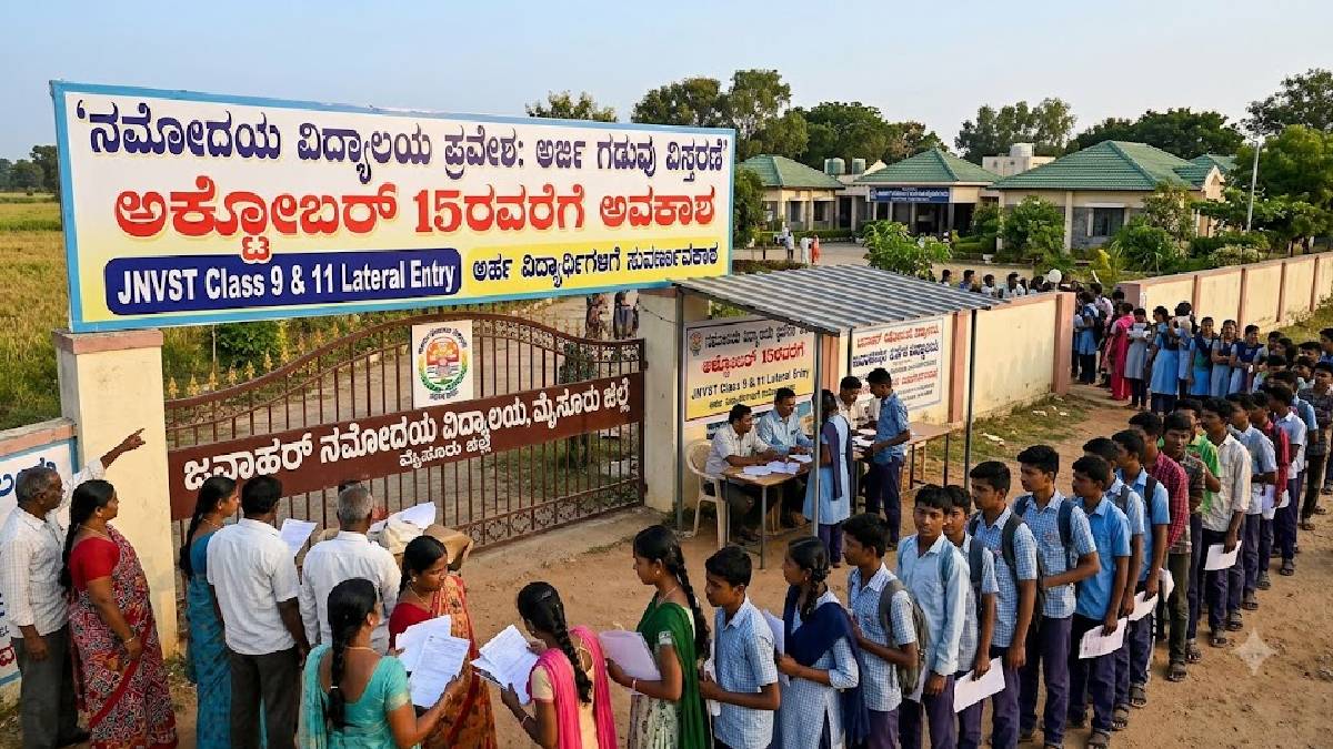 ನವೋದಯ ವಿದ್ಯಾಲಯ ಪ್ರವೇಶಕ್ಕೆ ಅರ್ಜಿ ಸಲ್ಲಿಕೆ ಗಡುವು ವಿಸ್ತರಣೆ - ಅಕ್ಟೋಬರ್ 15ರವರೆಗೆ ಅವಕಾಶ!!