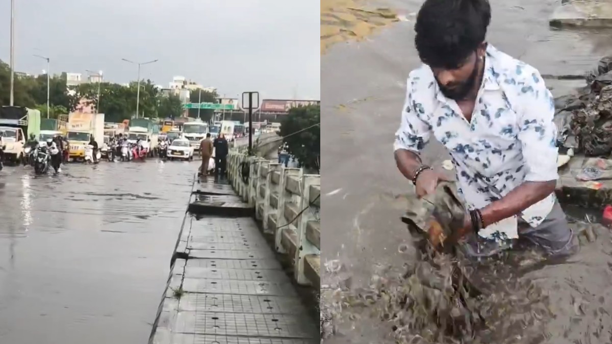 Nayandahalli Flyover Waterlogging | Photo Credit: https://x.com/sanatan_kannada