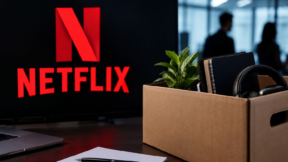 Netflix office amid reports of over 800 potential job cuts.