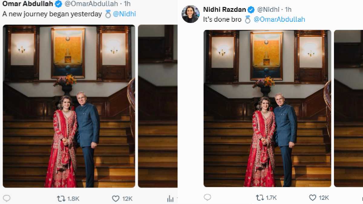 Omar Abdullah Begins New Chapter With Journalist Nidhi Razdan, Announces Wedding on Social Media