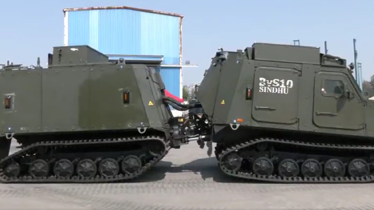 BvS10 Sindhu all-terrain vehicle being manufactured for the Indian Army by L&T and BAE Systems in Gujarat.
