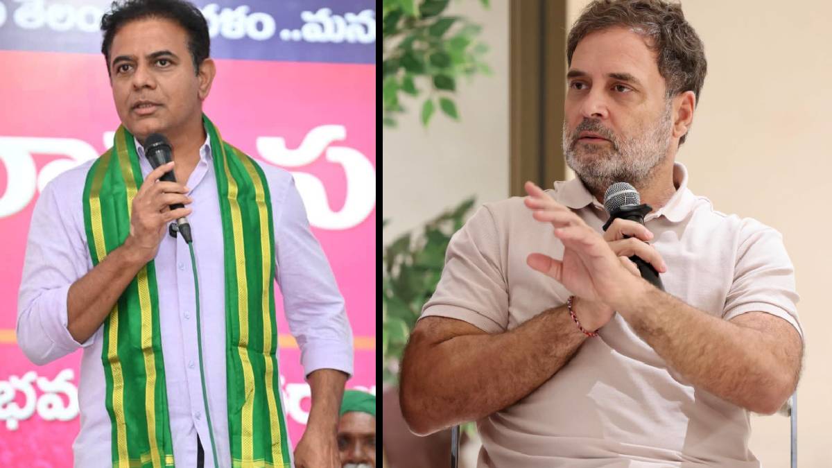 ಕೆಟಿಆರ್‌ ರಾಹುಲ್ ಗಾಂಧಿ ವಿರುದ್ಧ ವಾಗ್ದಾಳಿ | Photo Credit: https://www.facebook.com/KTRTRS | https://www.facebook.com/rahulgandhi