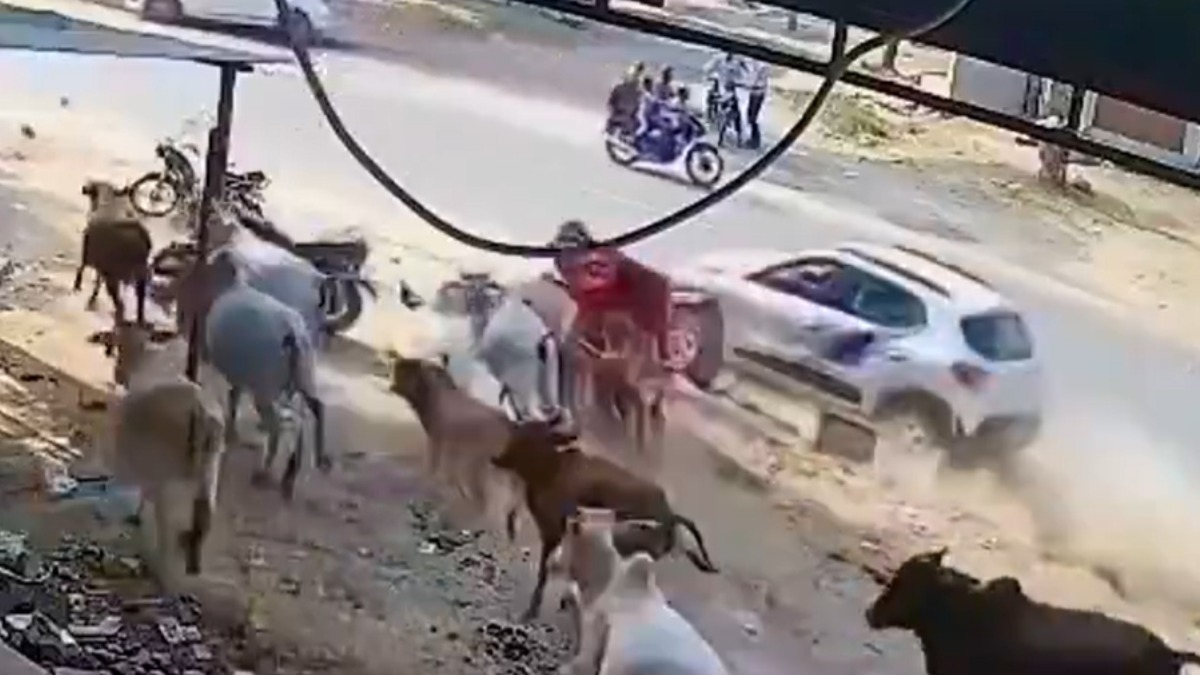 Shocking CCTV Footage: Speeding Car Hits Two Women in Bhilwara