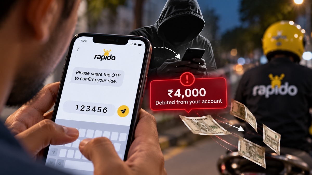 Man faces a nearly ₹4,000 payment for a ₹58 Rapido ride after an OTP-related incident. | Photo Credit: AI Image