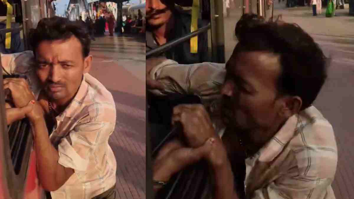 ಚಲಿಸುತ್ತಿದ್ದ ರೈಲಿನ ಕಿಟಕಿಯಿಂದ ಮೊಬೈಲ್ ಕದಿಯಲು ಯತ್ನ! ಕಳ್ಳನಿಗೆ ಪ್ರಯಾಣಿಕ ಕೊಟ್ಟ ಶಾಕ್‌!!