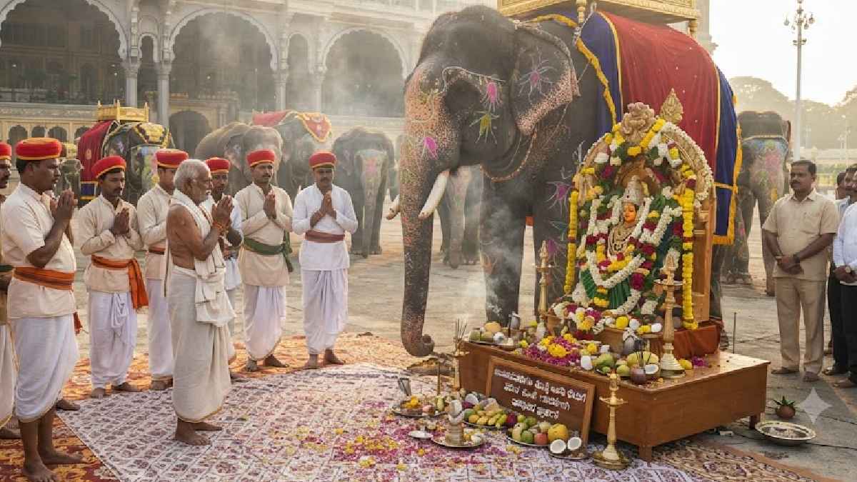 Mahouts Perform Special Puja for Elephant Troop | Photo Credit: AI