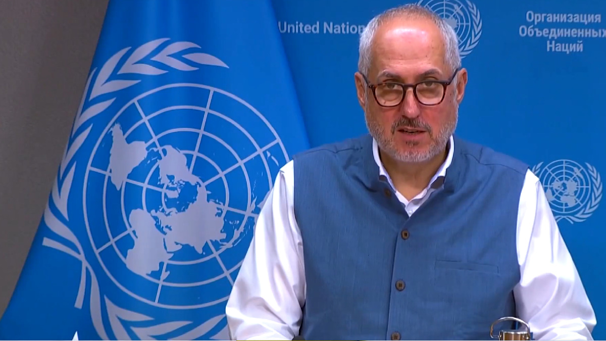 UN spokesperson Stéphane Dujarric | Photo Credit: https://x.com/DDNewslive