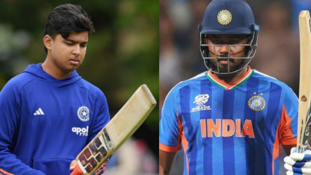Sanju Samson and Vaibhav Sooryavanshi in India cricket discussion | Photo Credit: https://x.com/unfav_abhishek3 | https://x.com/Saabir_Saabu01