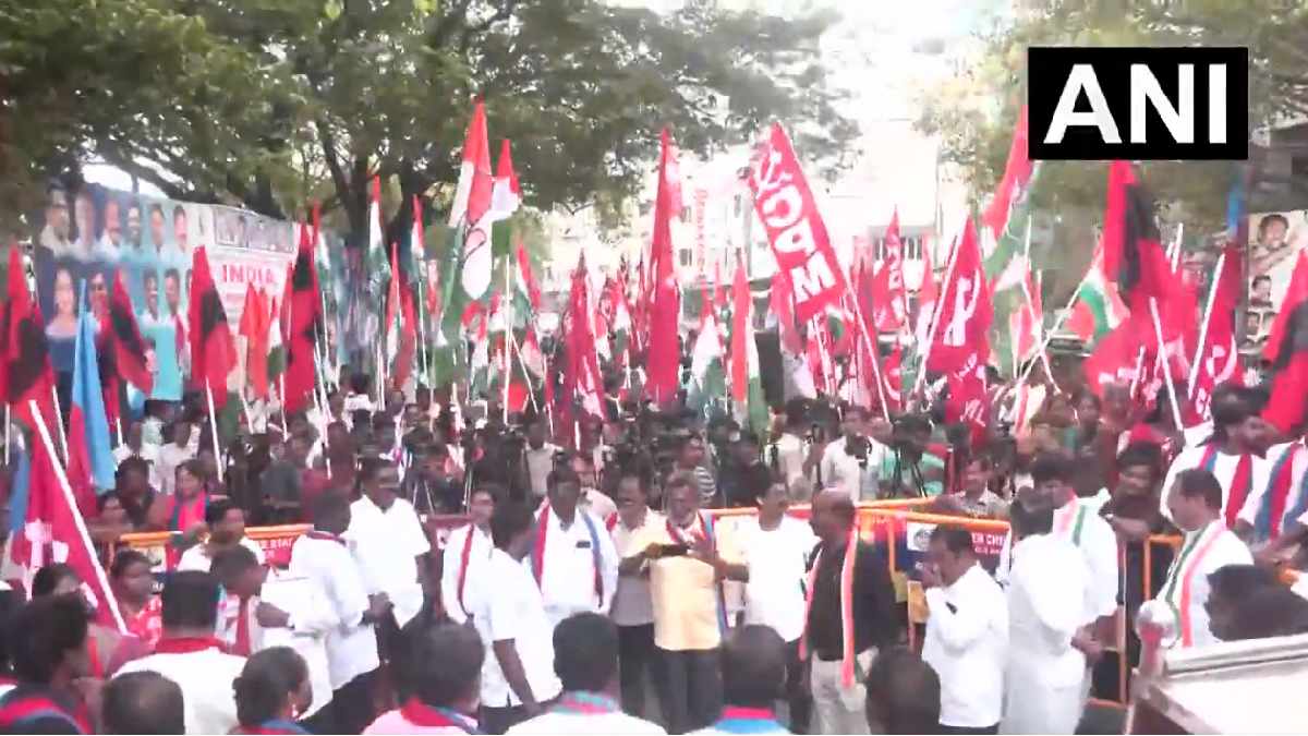Vijay’s TVK Joins INDIA Bloc Protest Against CEC in Chennai