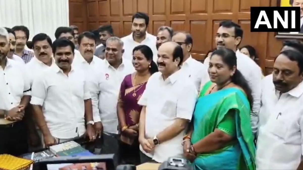 TVK MLAs Maragatham Kumaravel And Sathyabama Take Oath In Tamil Nadu | Photo Credit: x.com/ANI