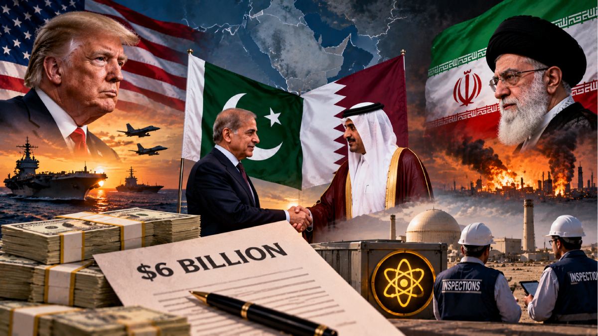 Pakistan and Qatar reportedly propose a $6 billion financial concession and nuclear inspections to revive US-Iran peace talks.