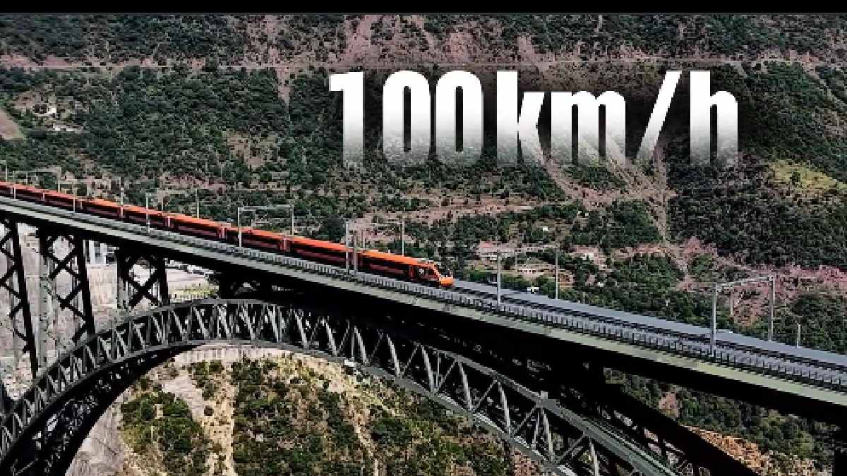 Vande Bharat Hits 100 Kmph on Chenab Bridge as Katra-Banihal Speed Limit Rises