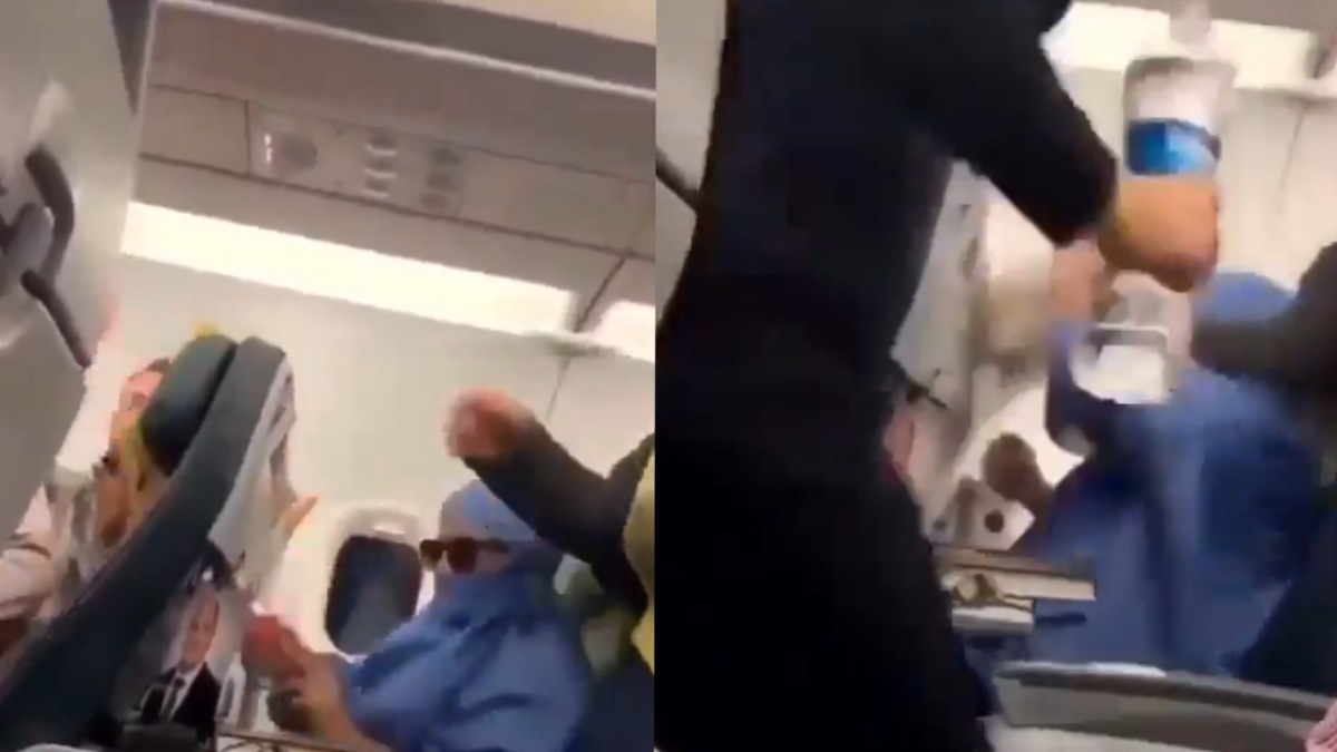 A Muslim Woman Attempts to Set Plane Seat on Fire | Photo Credit: https://x.com/Crusader_1980