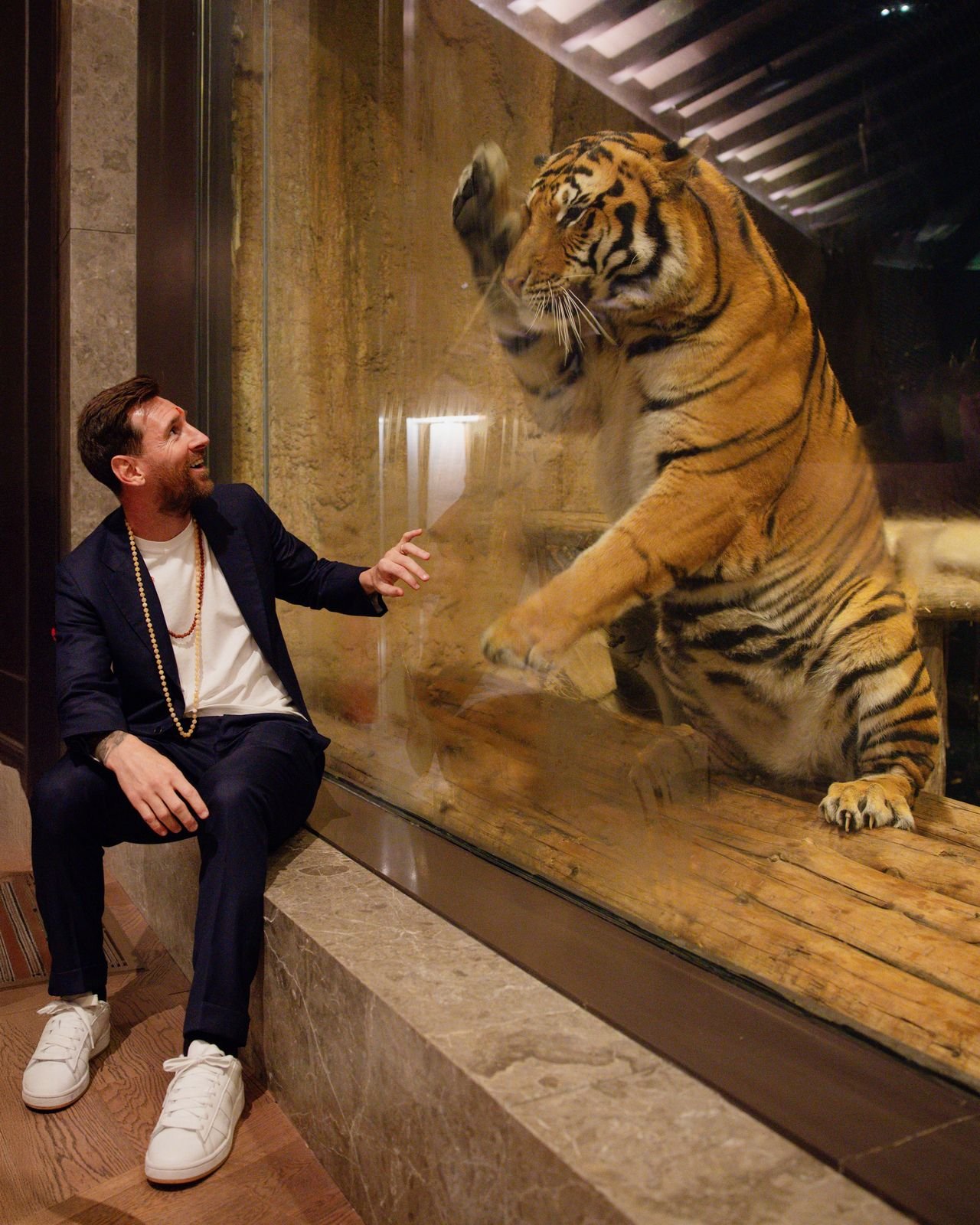 Lionel Messi Visits Anant Ambani’s Vantara; Touches Lord Hanuman’s Feet in Heartwarming Cultural Moment